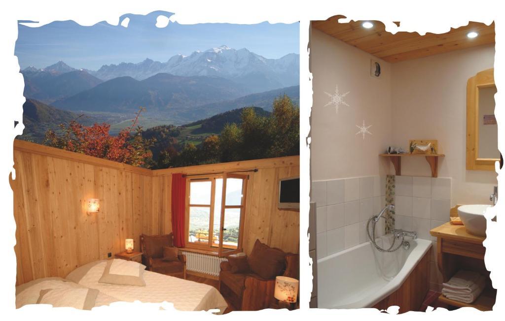 La Joubarbe Au Balcon Du Mont-Blanc Villa Sallanches Rum bild