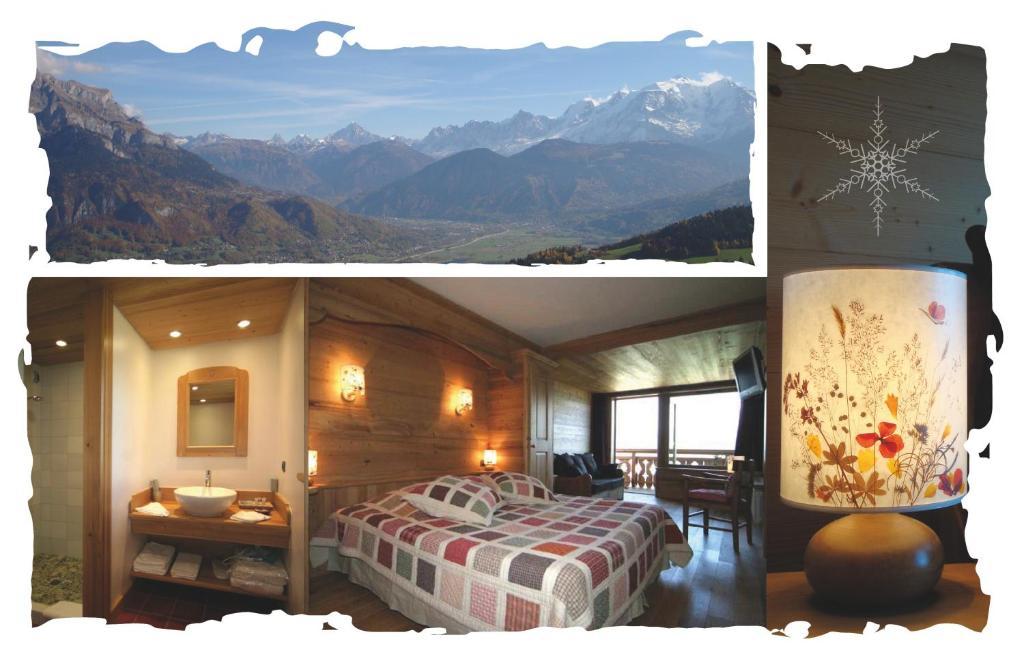 La Joubarbe Au Balcon Du Mont-Blanc Villa Sallanches Rum bild