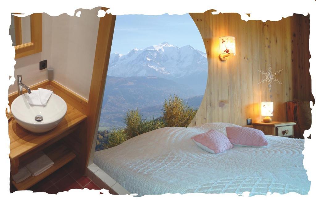La Joubarbe Au Balcon Du Mont-Blanc Villa Sallanches Rum bild